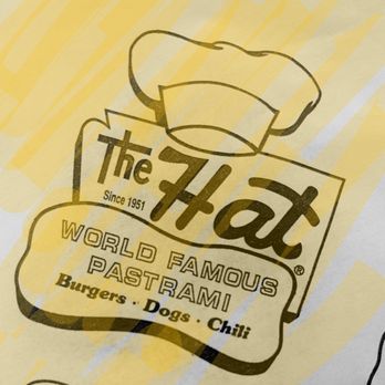 The Hat - a logo for a fast food restaurant - Fast Food Near Me - Upland, California The Hat - a logo for a fast food restaurant - Fast Food Near Me - Upland, California