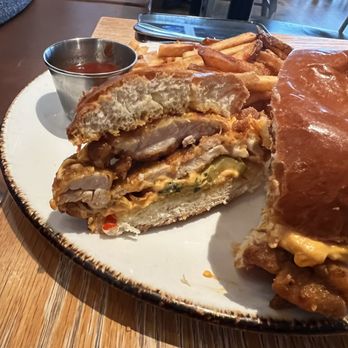 Small Batch - The Hot Chicken Sandwich, chili oil etc. - New American Near Me - Garden City, New York