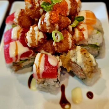 Minato Sushi & Bar - Rainbow Blossom minus yellowtail. This is tasty and the scallops are yummy. Rainbow Blossom - Sushi Bars Near Me - Reno, Nevada Minato Sushi & Bar - Rainbow Blossom minus yellowtail. This is tasty and the scallops are yummy. Rainbow Blossom - Sushi Bars Near Me - Reno, Nevada