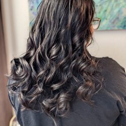 Styled layered hair