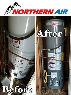 Hot water heater installation jobs - Before and after photos from some of the hot water heaters that we installed for customers Hot water heater installation jobs - Before and after photos from some of the hot water heaters that we installed for customers