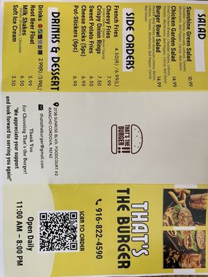 Menu photo 6 That's The Burger Rancho Cordova, CA Menu photo 6 That's The Burger Rancho Cordova, CA