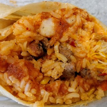 Roxys Tacos - Roxy's Surf Burrito with Hot Sauce - Mexican Near Me - San Diego, California