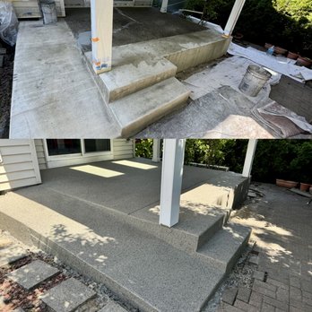 NW Creative Resurfacing - Back patio in SW Portland - Textured overlay with highlights - Masonry/Concrete Near Me - Molalla, Oregon