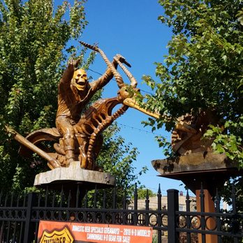 Thirty-Six Saloon - Monster cycle wood carving in the outside area - Bars Near Me - Rockville, Indiana Thirty-Six Saloon - Monster cycle wood carving in the outside area - Bars Near Me - Rockville, Indiana