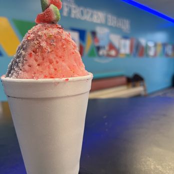 The Frozen Brain - Grape Goblin x Jolly Watermelon w/ Jolly Rancher Powder and Watermelon Wedges! - Shaved Ice Near Me - Fulton, Missouri The Frozen Brain - Grape Goblin x Jolly Watermelon w/ Jolly Rancher Powder and Watermelon Wedges! - Shaved Ice Near Me - Fulton, Missouri