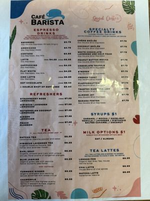 Menu photo 1 Cafe Barista Kissimmee, FL Menu photo 1 Cafe Barista Kissimmee, FL