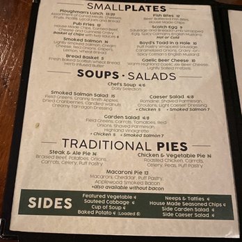 Boyd's Jig and Reel - Menu - Scottish Near Me - Knoxville, Tennessee