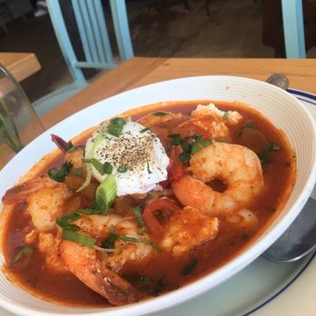 Sweet Chick - Shrimp and Grits with poached egg(not sour cream) - Breakfast & Brunch Near Me - Brooklyn, New York