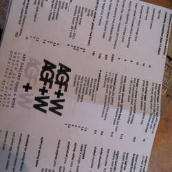 Art Gallery Food + Wine - Different kind of menu