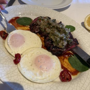 LPM Restaurant & Bar - Skirt steak & eggs. Cooked to perfection! - Mediterranean Near Me - Las Vegas, Nevada LPM Restaurant & Bar - Skirt steak & eggs. Cooked to perfection! - Mediterranean Near Me - Las Vegas, Nevada
