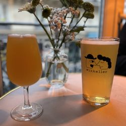 Mikkeller - NE IPA and orange Pilsner.