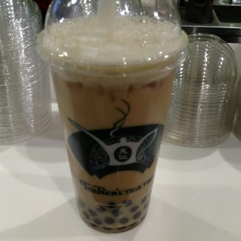 Ten Ren's Tea - Large Black Milk Tea with Pearls - Bubble Tea Near Me - New York, New York Ten Ren's Tea - Large Black Milk Tea with Pearls - Bubble Tea Near Me - New York, New York