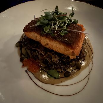 Cafe Diva - Pastrami spiced salmon - New American Near Me - Steamboat Springs, Colorado Cafe Diva - Pastrami spiced salmon - New American Near Me - Steamboat Springs, Colorado