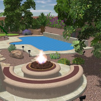Leaf It To Me - a backyard with a fire pit - Landscaping Near Me - Phoenix, Arizona Leaf It To Me - a backyard with a fire pit - Landscaping Near Me - Phoenix, Arizona