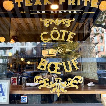 Steak Frites Bistro - Window - Steakhouses Near Me - New York, New York