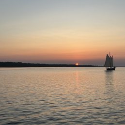 Sunset over the York River. Sunset over the York River.
