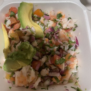 Mariscos Las Brisas - Ceviche de Camaron Tostada - Mexican Near Me - Chino, California Mariscos Las Brisas - Ceviche de Camaron Tostada - Mexican Near Me - Chino, California