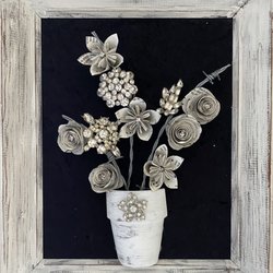 Ck Antiques and Restoration - Made in house! I Love it!!! Vintage jewelry and paper flowers!