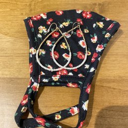 Earrings and mask purchased from the dragonfly!