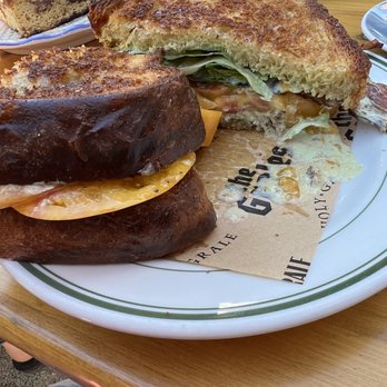 Gralehaus - Massive BLT with the coffee cake in the background - Beer Bar Near Me - Louisville, Kentucky