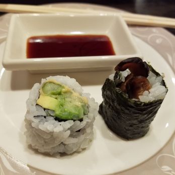 Oyaki Sushi - Mushroom roll and Ali Baba roll (hummus on sushi, which is a huge yes) - Sushi Bars Near Me - Dearborn Heights, Michigan Oyaki Sushi - Mushroom roll and Ali Baba roll (hummus on sushi, which is a huge yes) - Sushi Bars Near Me - Dearborn Heights, Michigan
