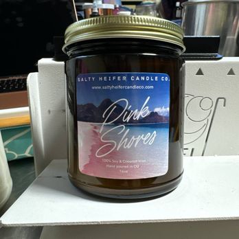 Salty Heifer Candle - Pink Shores candle, 100% soy & coconut wax with wood crackling wick. - Candle Stores Near Me - Lamar, Colorado Salty Heifer Candle - Pink Shores candle, 100% soy & coconut wax with wood crackling wick. - Candle Stores Near Me - Lamar, Colorado