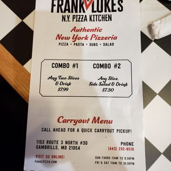 Frank & Luke’s - Menu - Pizza Near Me - Gambrills, Maryland Frank & Luke’s - Menu - Pizza Near Me - Gambrills, Maryland