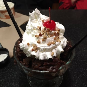 Harvest Restaurant - Brownie Sundae with your choice of ice cream and topping. $3.50 it's huge! - American Near Me - Lehi, Utah Harvest Restaurant - Brownie Sundae with your choice of ice cream and topping. $3.50 it's huge! - American Near Me - Lehi, Utah
