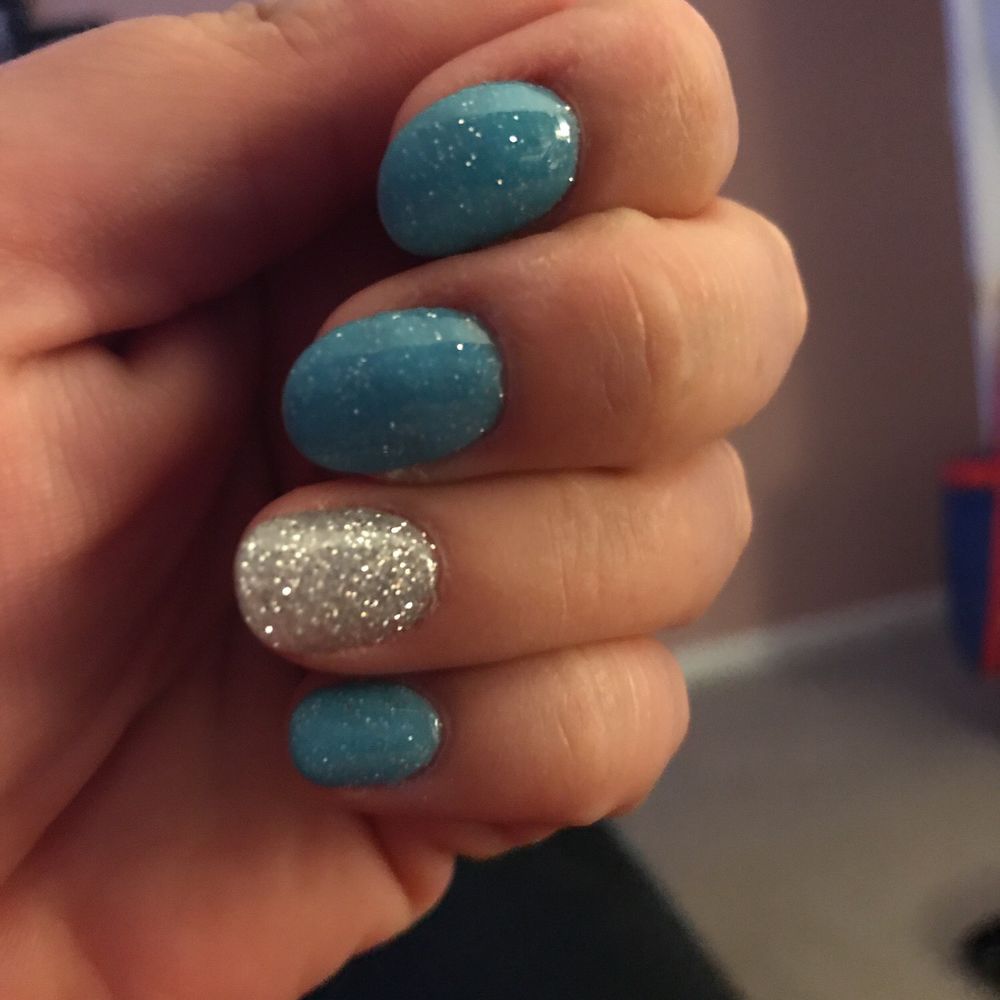 SNS manicure I believe the color is called crazy night SNS manicure I believe the color is called crazy night