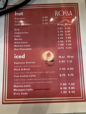 Menu photo 2 Rossa Cafe New York, NY Menu photo 2 Rossa Cafe New York, NY