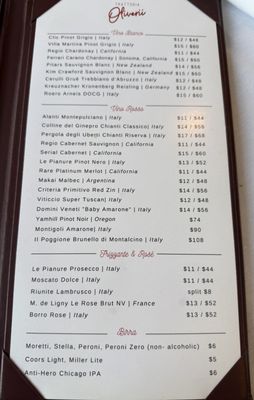 Menu photo 2 Trattoria Oliverii Northbrook, IL Menu photo 2 Trattoria Oliverii Northbrook, IL