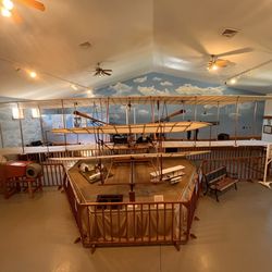 Wilbur Wright Birthplace - Replica plane built to scale