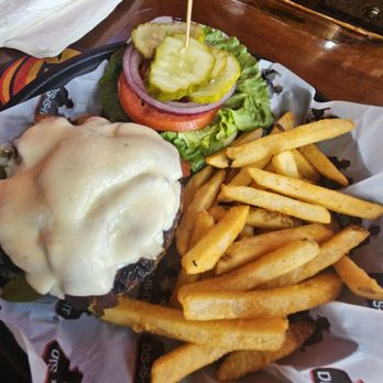 Slippery Noodle Inn - Blues Burger with provolone - American Near Me - Indianapolis, Indiana Slippery Noodle Inn - Blues Burger with provolone - American Near Me - Indianapolis, Indiana