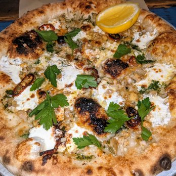Milkflower - "Wu Tang Clam" $22 (although the updated Menu says $20) - Pizza Near Me - Astoria, New York Milkflower - "Wu Tang Clam" $22 (although the updated Menu says $20) - Pizza Near Me - Astoria, New York