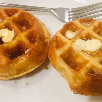Palette, an American Eatery - Mini breakfast waffles at the breakfast buffet. - New American Near Me - Warsaw, Indiana