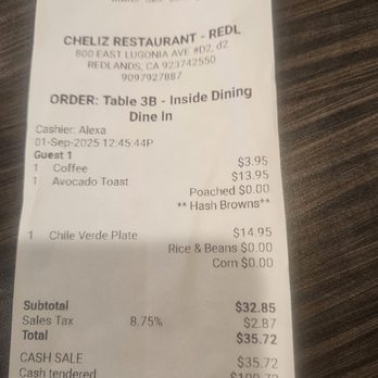 Cheliz - Very reasonable prices - Diners Near Me - Redlands, California