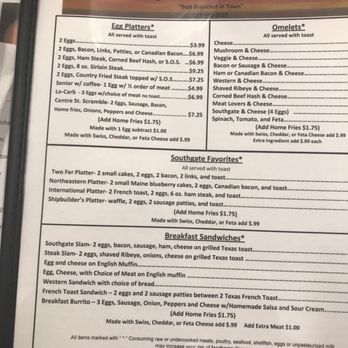 Southgate Family Restaurant - Menu page 1 - Diners Near Me - Bath, Maine Southgate Family Restaurant - Menu page 1 - Diners Near Me - Bath, Maine