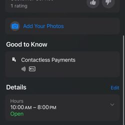 Hours listed online