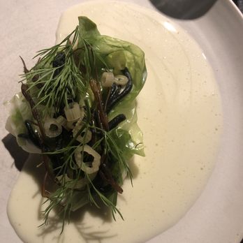 Choux - Kohlrabi, seaweed, dill,  fermented white asparagus sauce and sunflower seeds. - Modern European Near Me - Amsterdam, New Hampshire