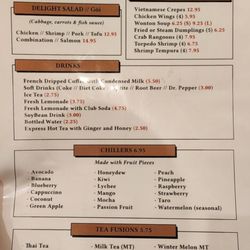 Current menu Jan 2024