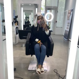 Here's the salon I also did a micro mist treatment I highly recommend and I left with truss products for repair I also recommend