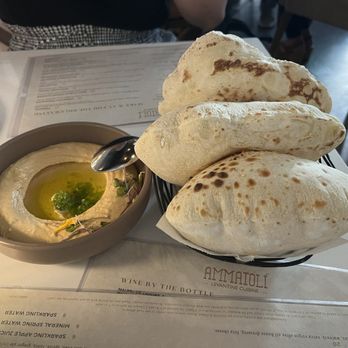 Ammatoli - Pita bread & spicy hummus - Mediterranean Near Me - Long Beach, California