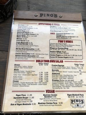 Menu photo 2 Pino's Pizza & Restaurant Woodbridge, NJ