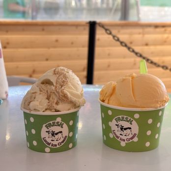 Fresh Local Ice Cream - Two cups of fresh ice cream - Ice Cream & Frozen Yogurt Near Me - Apex, North Carolina
