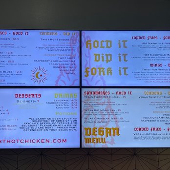 Twist Hot Chicken - Menu - Chicken Shop Near Me - Peoria, Arizona Twist Hot Chicken - Menu - Chicken Shop Near Me - Peoria, Arizona