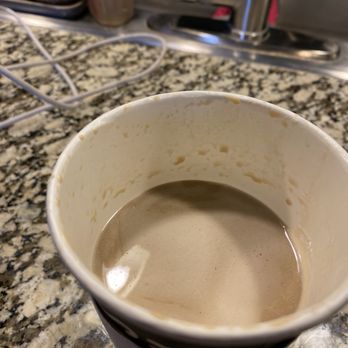Java House - This is how full my room temp latte came - Coffee & Tea Near Me - Fishers, Indiana
