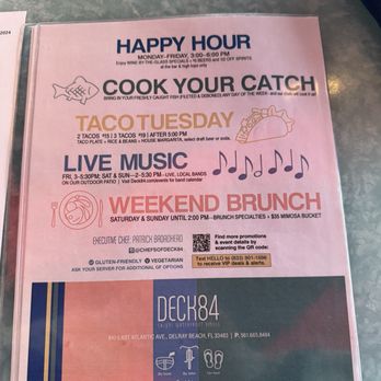 Deck 84 - New American Near Me - Delray Beach, Florida