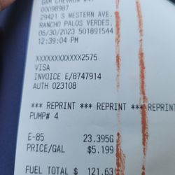 Chevron - Wrong fuel price for E-85!