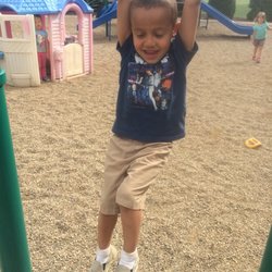 Bethlehem Lutheran Preschool - Trying out the monkey bars!